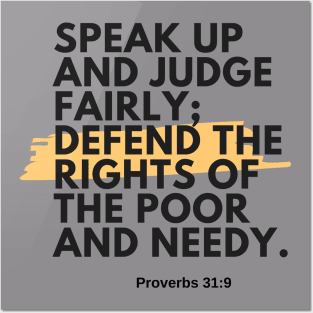 7Sparrows Proverbs 31:9 Posters and Art